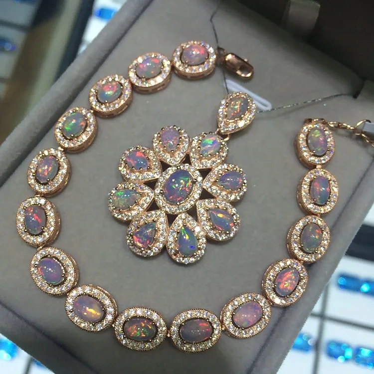 100% натуральный кабошон с опалом кулон + браслет|bracelet bracelet|bracelet pendantpendant bracelet |