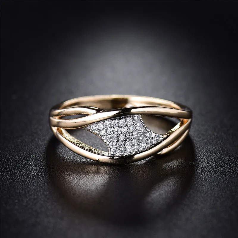 Кольца будонг для женщин подарок на день Святого Валентина 2017 модное Золотое