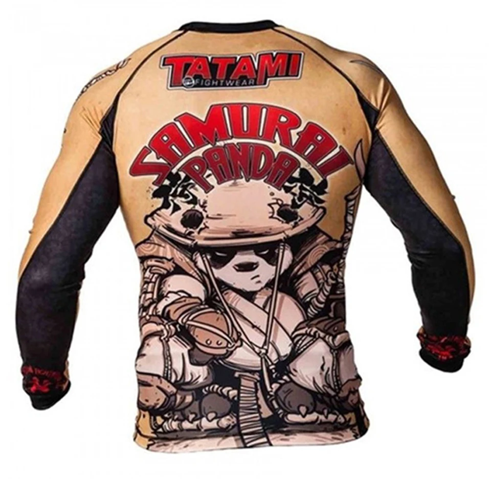 Mma JIUJITSU Рашгард футболка для занятий боксом костюмы мужские с длинным рукавом ММА