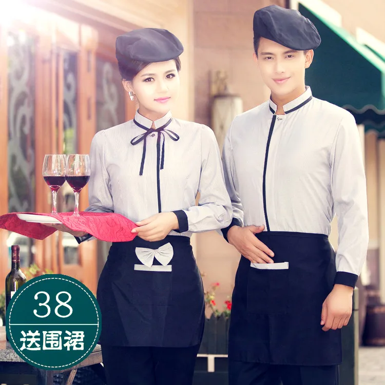 Отельная Униформа осень и зима женская фаст фуд ресторан официант столовая