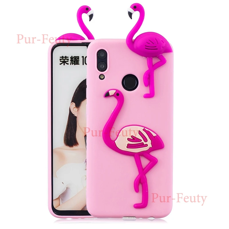J Чехол для huawei P Smart POT LX1 LX1AF LX3 милый 3D мороженое Единорог панда кактус фрукты мягкий Силиконовый ТПУ для Honor 10 Lite - Цвет: J