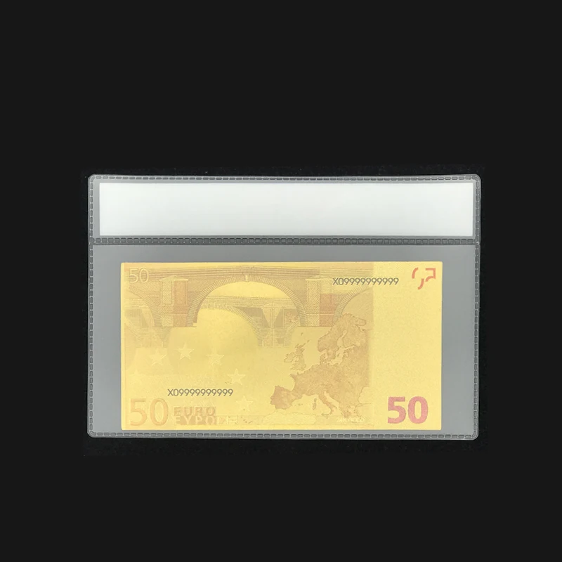 Позолоченные Подарки для цветных банкнот 50 евро банкноты поддельные Moeny с COA