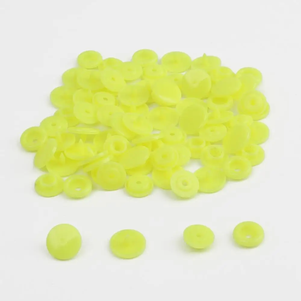 Fluorescent Yellow 150 наборов 1,2 см круглые пластиковые защелки комбинированные кнопки папка для сумок для одежды темная Пряжка DIY художественные аксессуары для детской одежды Зажимы - Цвет: Fluorescent Yellow
