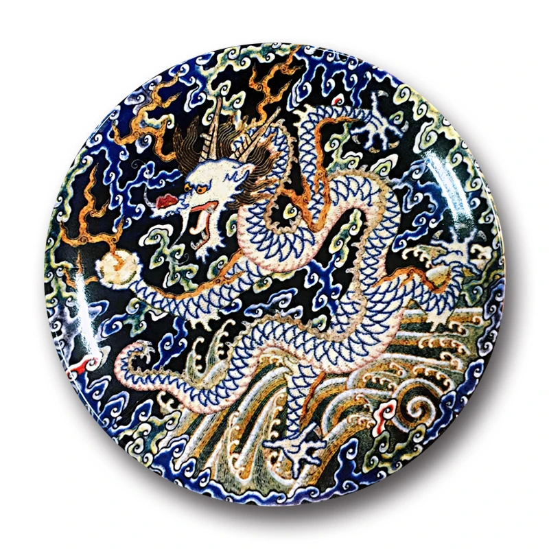 Longfeng Chengxiang качающаяся керамическая декоративная тарелка фон для украшения стен
