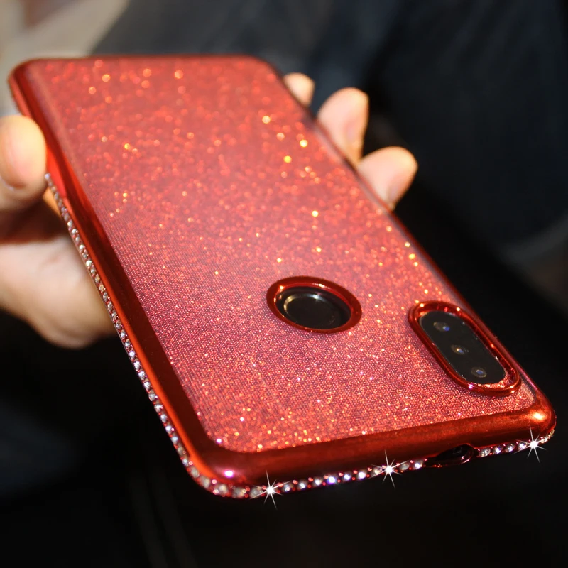 Диаманта Bling ТПУ блестки чехол для Xiaomi mi A2 Lite 6X8 9 SE Lite Max 3 CC9 e Крышка для Red mi 5 6plus 7A Note 8 5 7 K20 Pro