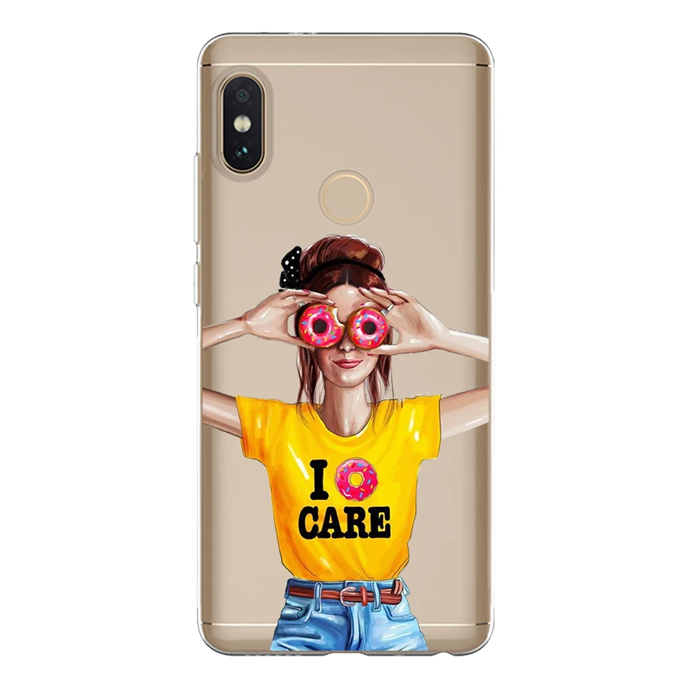Soft TPU Funda For Xiaomi Redmi 5 Plus 6 6A Note 4 4X Pro Case Cover Silicone Capa Fashion Cute Sexy Girl Coque Phone Shell |