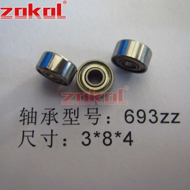 Подшипник ZOKOL 693 ZZ Z 693zz 693Z миниатюрный шарикоподшипник с глубоким желобом 3*8*4