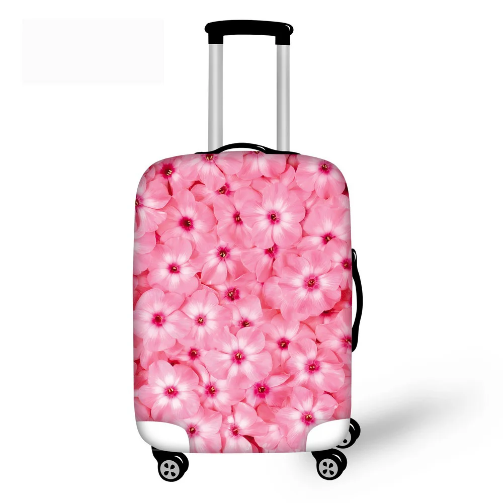 Защитный чехол для чемодана FORUDESIGNS с цветами на колесиках 18-30 дюймов эластичный