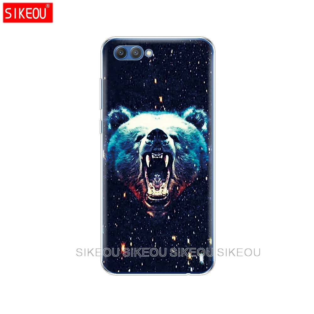 Силиконовый чехол для телефона huawei honor 10 чехол s для honor 10 чехол Coque Etui full 360 Защитный Волк тигр, Лев, Леопард медведь - Цвет: 10121