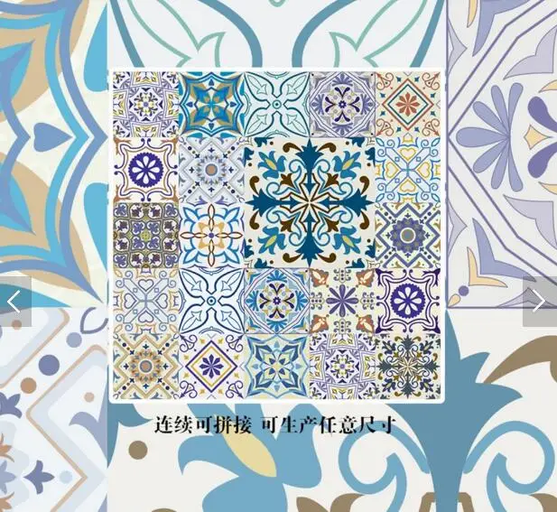 Custom retro papel DE parede bohemian tile murals for living room bedroom sofa background wall decoration wallpaper Обустройство