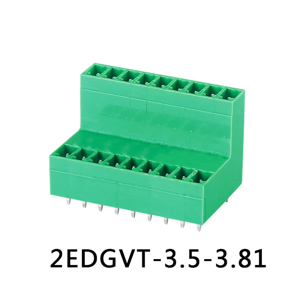 Клеммная колодка 3 81 мм 2EDGRT 3.81 2EDGRTM 2EDGVT 2EDGVTM двухрядная прямая W/M без крепления|terminal