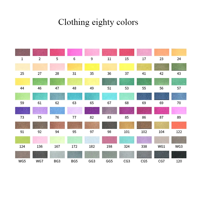 Clothing 80 colors Улучшенный художественный маркер 30/40/60/80/218 Цвет анимация маркер для рисования для художника для рисования манга дизайн искусство Сделано в Китае - Цвет: Clothing 80 colors