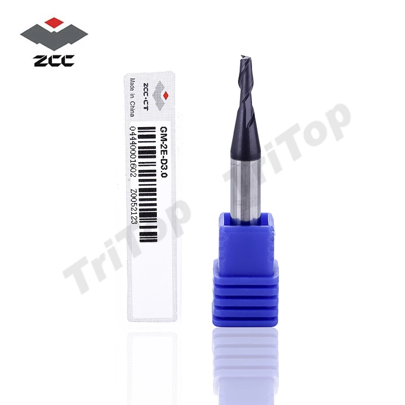 

5pcs/lot free shipping ZCC.CT GM-2E-D3.0 Cemented Carbide 2 flute flattened end mills with straight shank cnc millinging tool