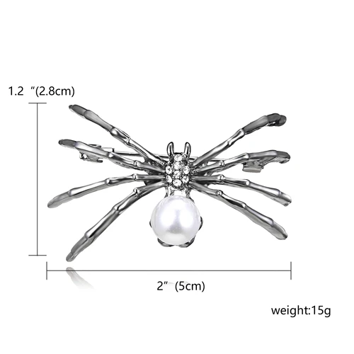 Silver Spider RINHOO модные броши пауки с желтой Пчелой для Мужчин, Ювелирные изделия с героями мультфильмов, модные женские броши для мужчин - Окраска металла: Silver Spider