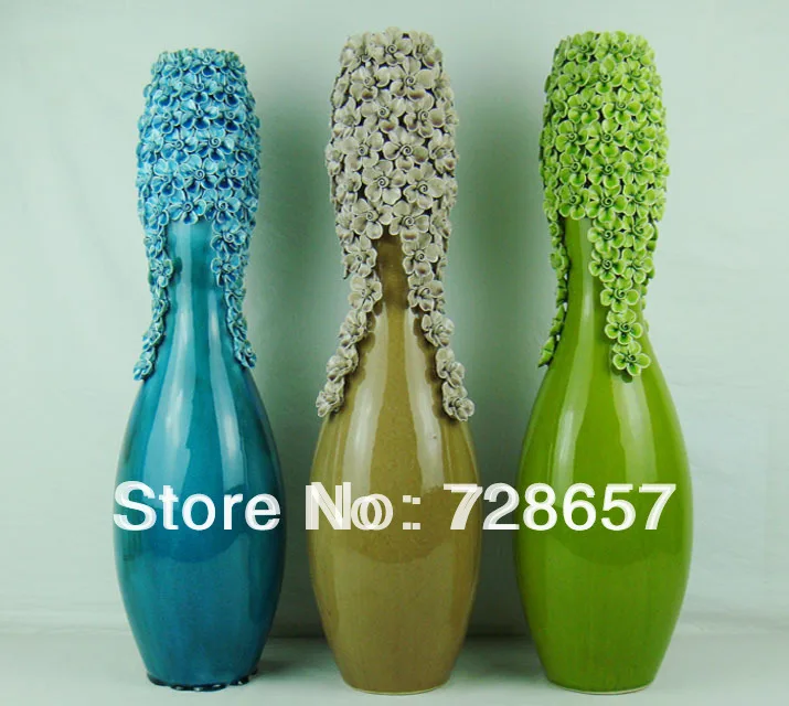 

Countertop Porcelain Vase Set for Decoration Furnishing. Bone China Exquisite Refractory Glazed Ceramic and Porcelain Vase