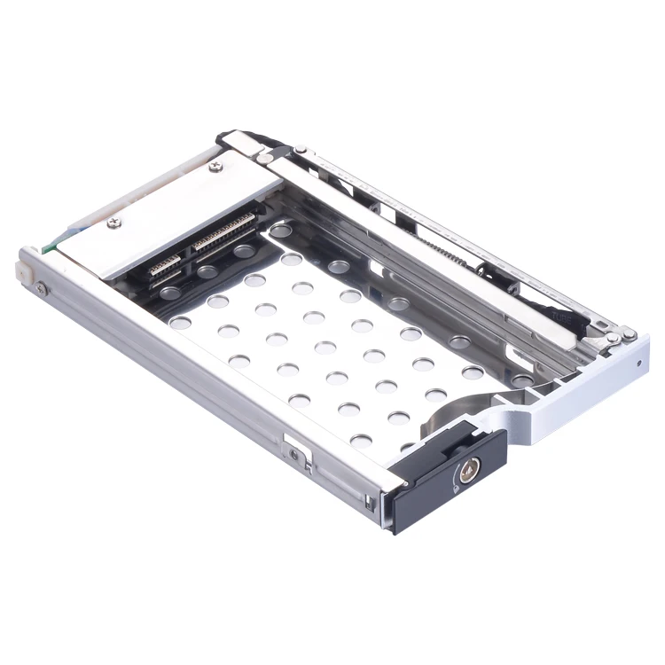 Silver Uneatop ST8210 2.5in SATA алюминий жёсткий диск случае 2.5 HDD/SSD корпус горячей замены 6 Гбит/с жесткий диск Mobile Rack с С замочком - Цвет: Silver