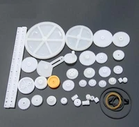 34 kinds plastic shaft rack reduction worm gears belt pulley diy for robot
