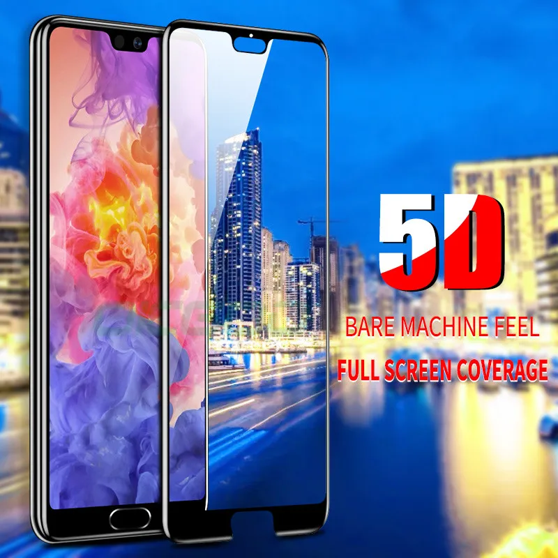 Oicgoo 5D закаленное Стекло для huawei P10 Lite P20 Полное покрытие Экран протектор плюс про