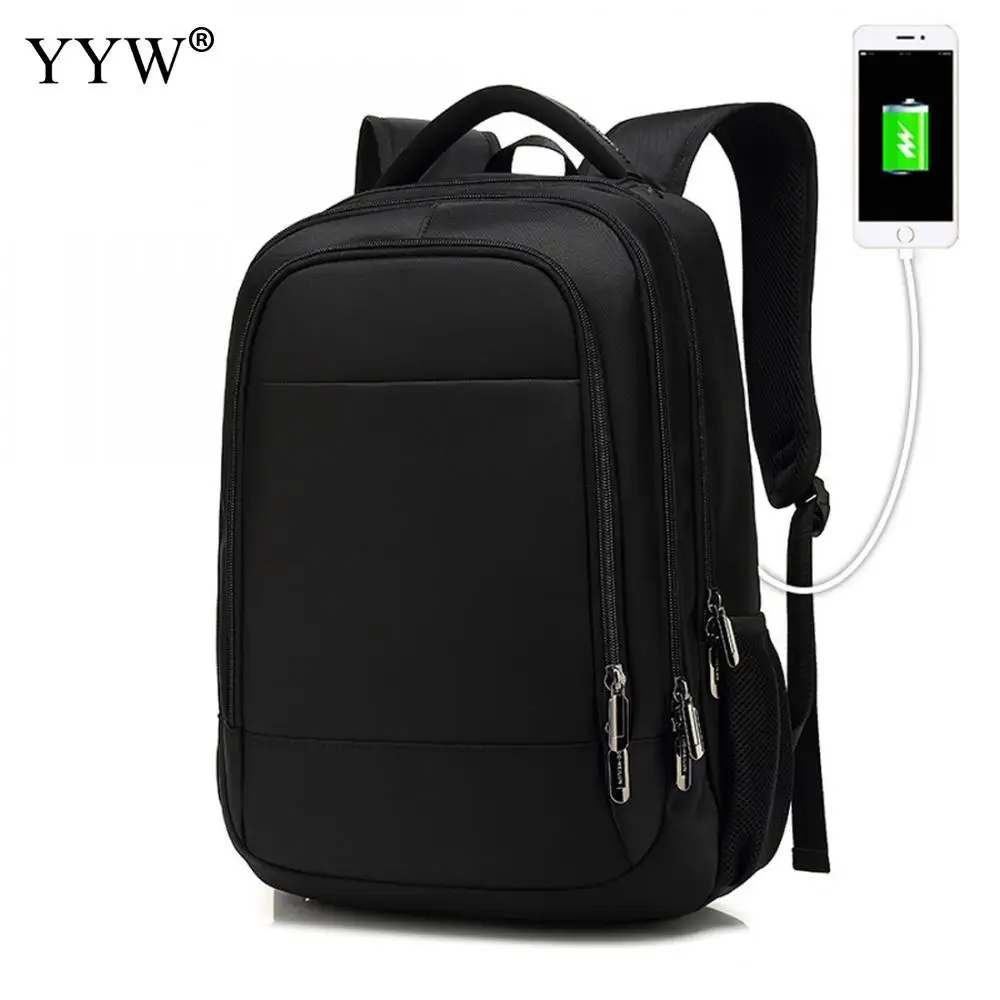 Рюкзак унисекс из ткани Оксфорд с USB-интерфейсом модный мужской красный ранец для