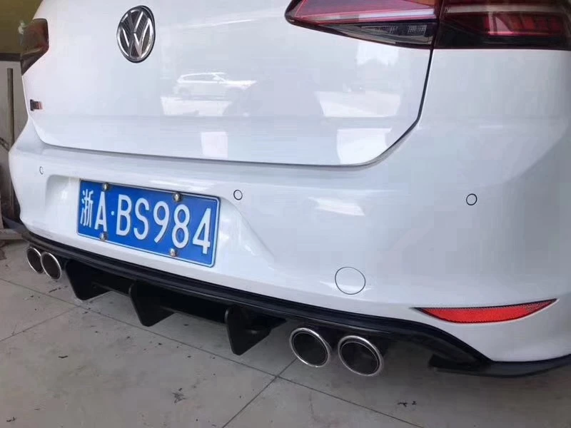 Для VW Golf 7/7,5 ABS задний бампер диффузор бампер для Volkswagen MK7 и 7,5 Rline и GTI средства ухода за кожей комплект бампер спойлер задней крышки задний спойлер