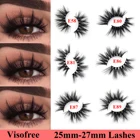 Visofree накладные ресницы, 25 мм, Объемные Накладные ресницы из норкового меха, сверхдлинные ресницы для макияжа 27 мм, инструменты для наращивания
