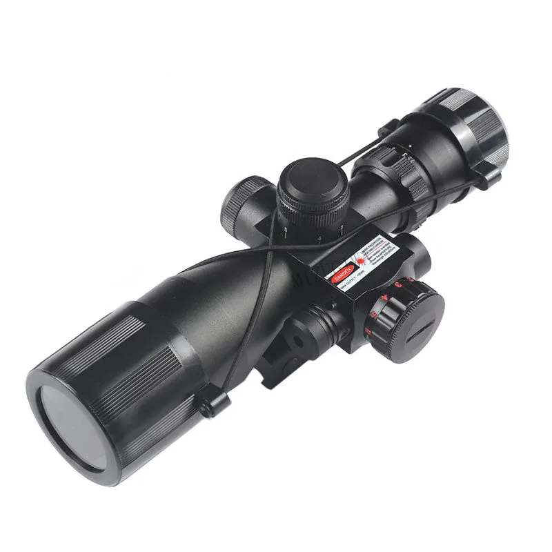 Тактический MIZUGIWA 2 5 10x40 RifleScope красный лазерный двойное освещение Mil dot ж/рельсовые