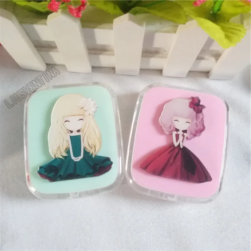 LIUSVENTINA DIY акриловый милый мультфильм девушка зеленый фиолетовый принцесса