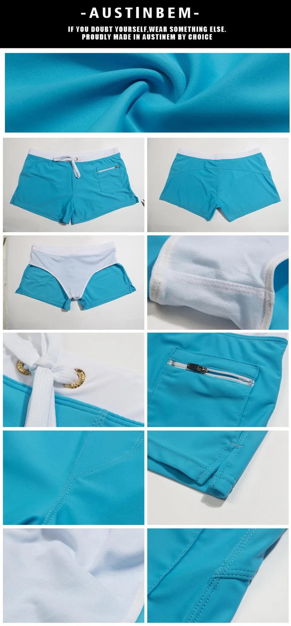 AUSTINBEM высокое качество купальники для мужчин Zwembroek Heren передний карман Maillot De Bain Homme дышащий Sunga Masculina купальник