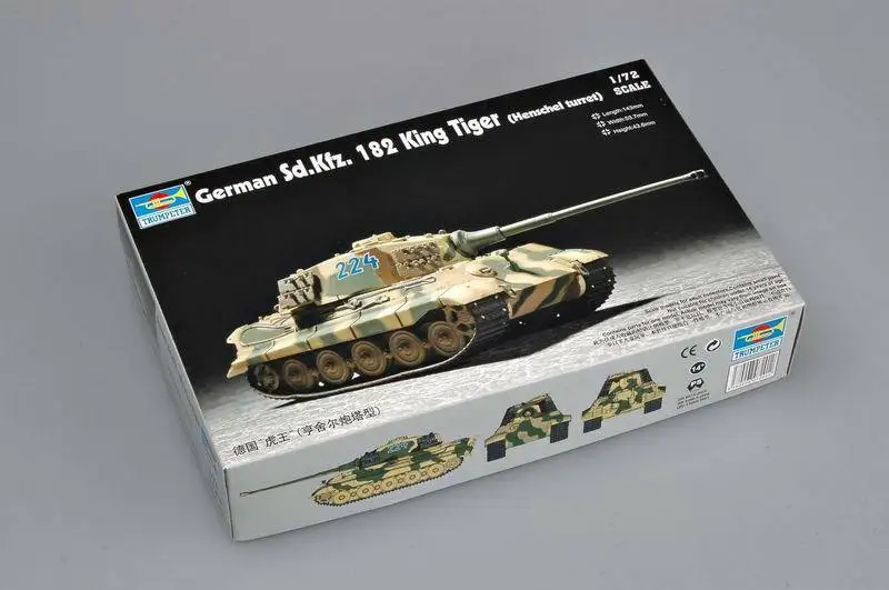 Trumpeter 07201 1/72 German Sd.Kfz. King Tiger (Henschel Turret) Tank Model Kit TH07115-SMT2 | Игрушки и хобби