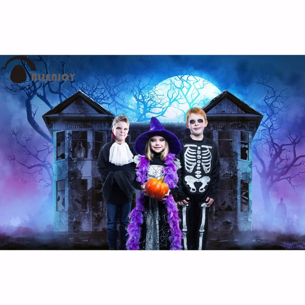 Allenjoy фоны для фотостудии замок мечты фиолетовая блестящая Луна Хэллоуин