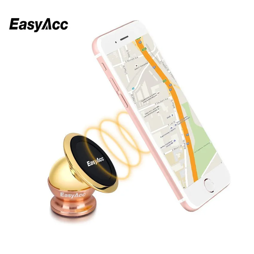Универсальный магнитный держатель EasyAcc мини автомобильный 360 градусов поддержка
