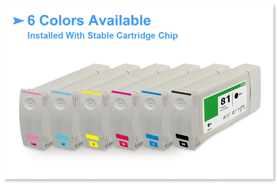 [Третьи вечерние бренды] для hp 81 сменный картридж для hp DesignJet 5000 5500 5000ps 5500ps принтер C4930A C4931A 680 мл/уп