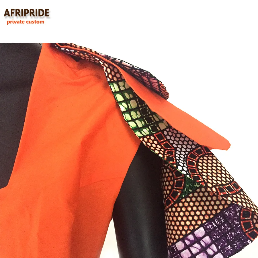 2019 Африканское женское платье AFRIPRIDE Частный заказ Лето Повседневная складчатая