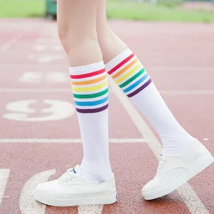 Женские хлопковые носки PEONFLY, забавные носки с радужным наполнителем, японские чулочно-носочные изделия, Осень-зима