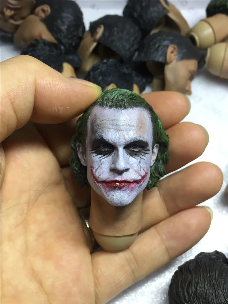 1/6 Scale Joker Head Sculpt heath ledger Высококачественная резьба по головке для 12 дюймов Hottoys Phicen