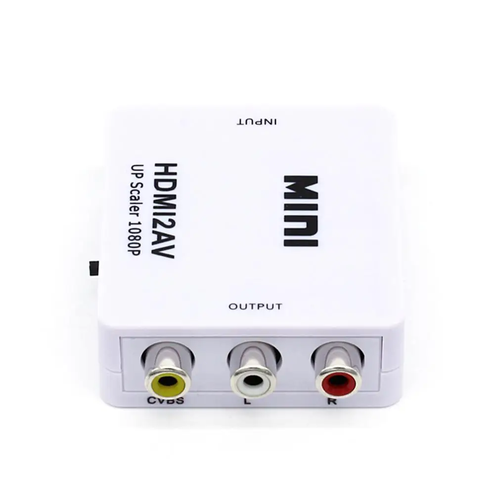 Мини Композитный 1080P HDMI к RCA Аудио Видео AV CVBS адаптер HD 1080 Mini HDMI2AV конвертер коробка