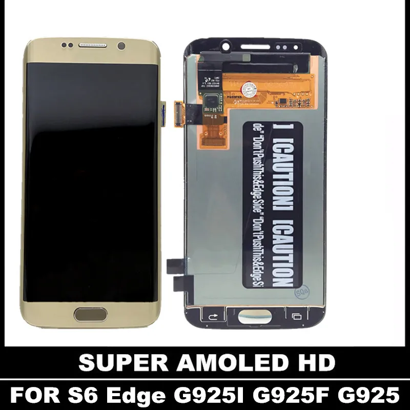 Замена сенсора ЖК дисплей для Samsung Galaxy S6 Edge G925 G925F G925I AMOLED телефона с кодирующий