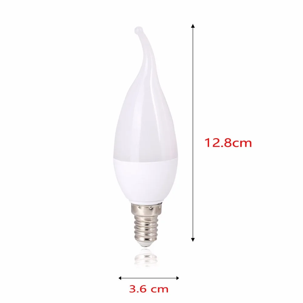 3 Вт светодиодный Люстра-пламя свеча E12 E26 E14 B22 E27 светильник 2835SMD белая лампа 1 шт. светодиодный s лампы теплый/натуральный/холодный белый лампада
