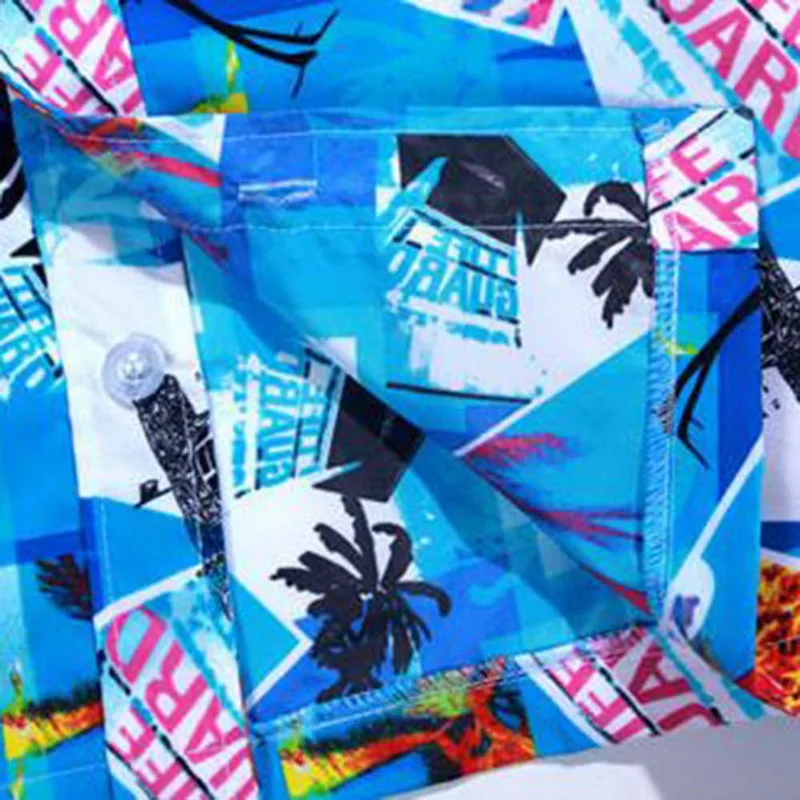 Casual Yard Beach Men Short Sleeve Shirt 2020 New Summer Hawaiian Male Tops Masculina Printed Beachwear Shirts L-4XL | Мужская одежда
