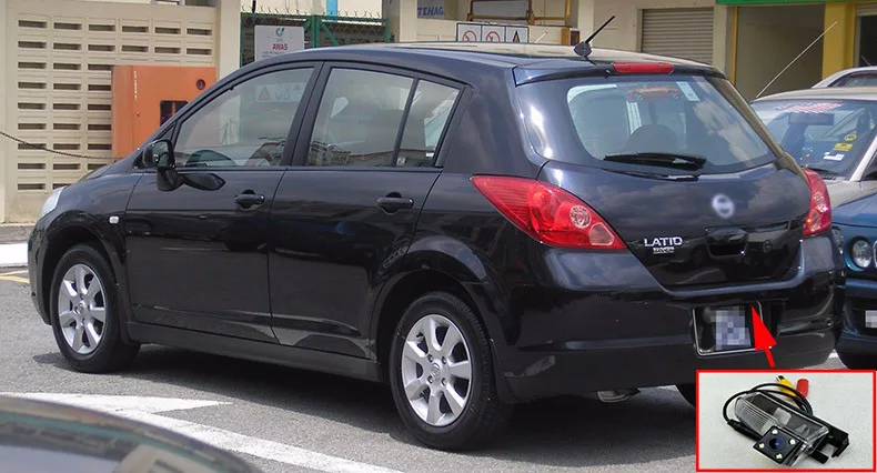 Для Nissan Tiida/Versa C11 хэтчбек/RCA AUX беспроводной/CCD ночного видения/HD широкоугольный объектив Автомобильная камера заднего вида