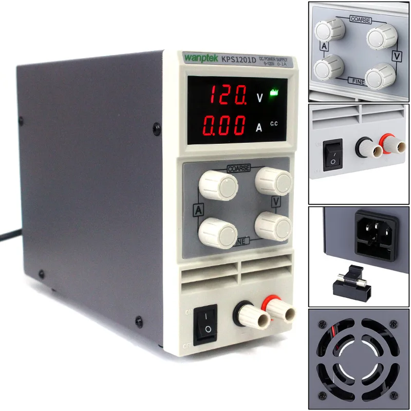 120V 1A DC Regulated Power High Precision Adjustable Supply Switch Maintenance Protection Function KPS1201D | Обустройство дома
