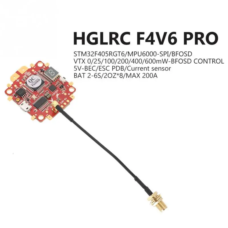 F4 V6 PRO Контроллер полета 58GHZ 48CH 025100200400600mW VTX передатчик w 5V BEC PDB для FPV Drone RC часть |