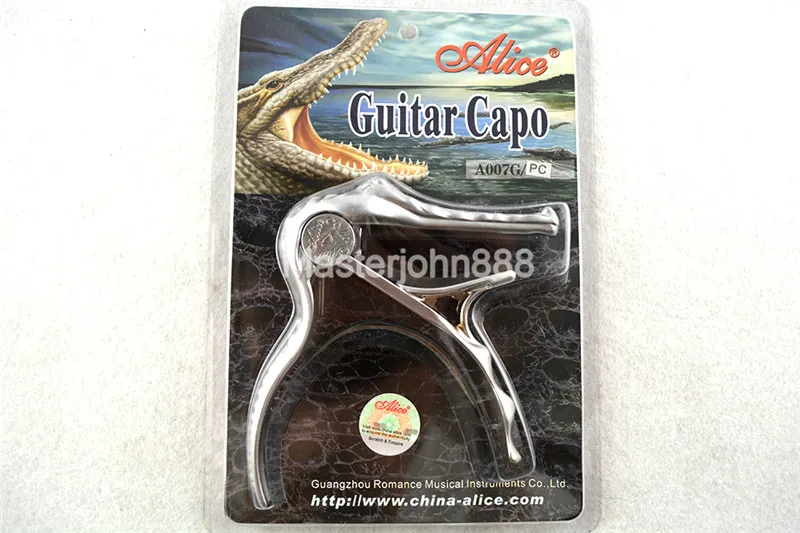 

Alice Crocodile Capo Paint Metal Rubber Pad Acoustic Electric Guitar Capo Key Clamp Change Clamshell Package
