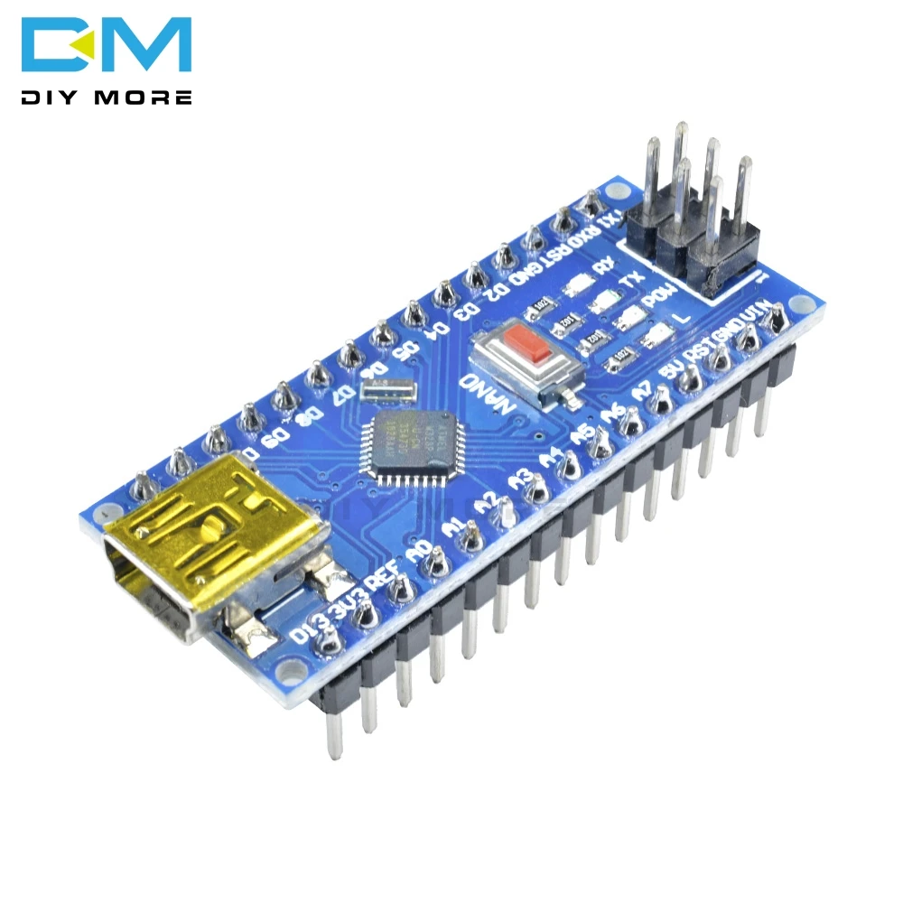 Плата драйвера микроконтроллера CH340 NANO V3.0 3 0 Mini USB Atmega328 ATmega328P плата для Arduino 5