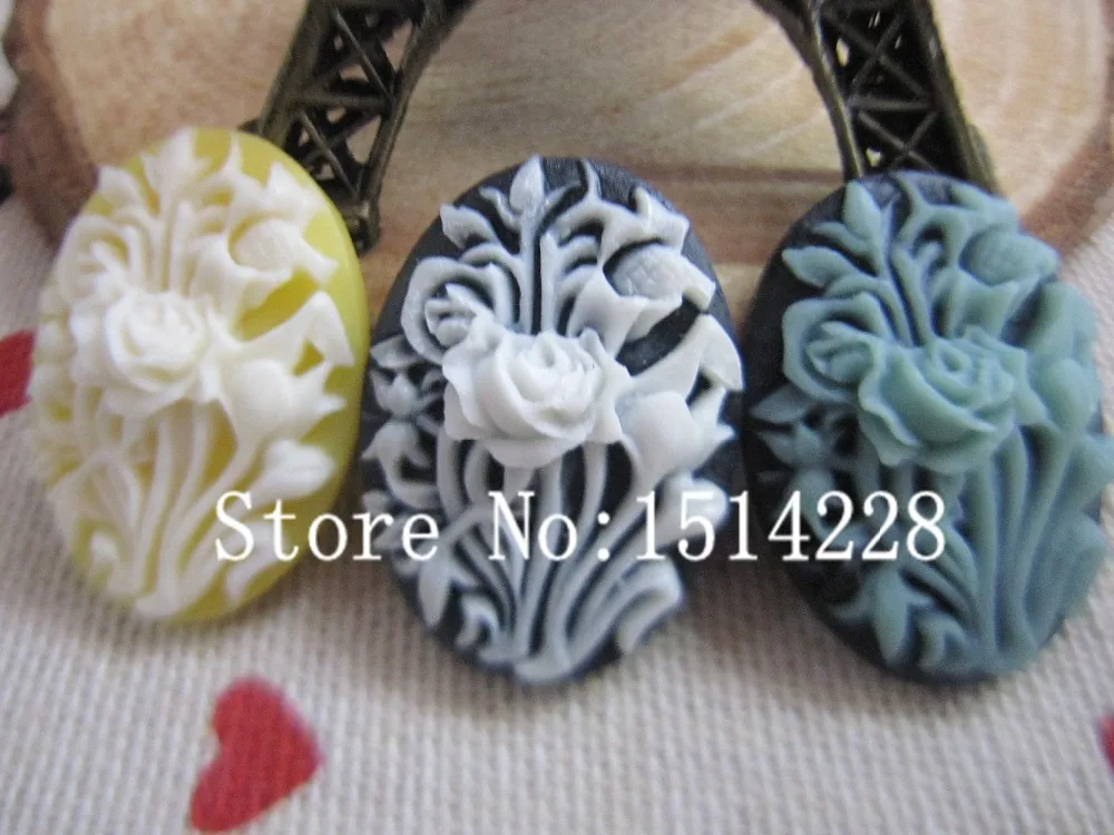 

Free shipping! (18*25mm)Mixed colors.resin cute flower Cameo .Resin Flatback Cabochon for Earring .jewelry Accessory.DIY