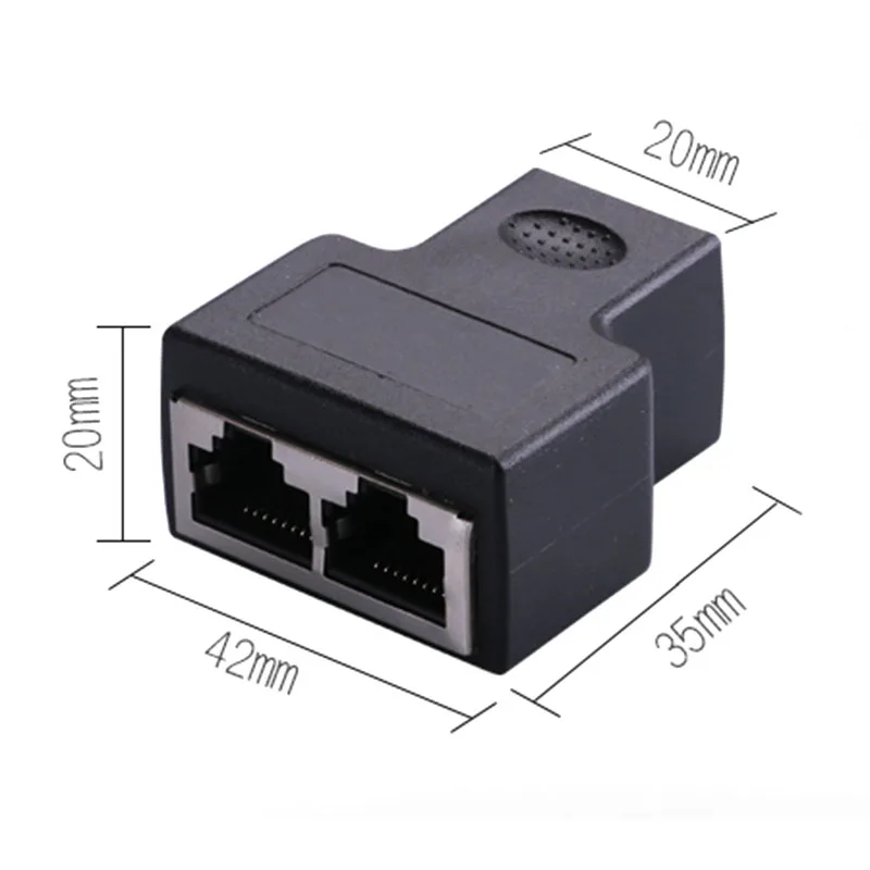 1 до 2 двойной женский порт CAT5/CAT 6 LAN Ethernet Sockt сетевые соединения сплиттер адаптер