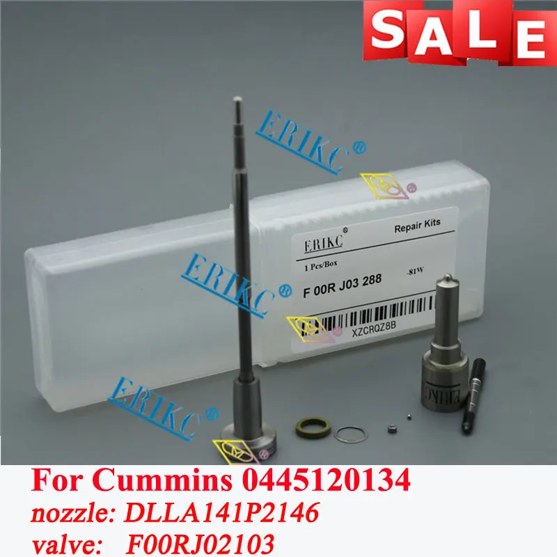 

ERIKC FOORJ03288 Common Rail Diesel Injector Overhaul Kits Nozzle 0433172146 Valve F 00R J02 103 For Cummins 0445120134 5283275