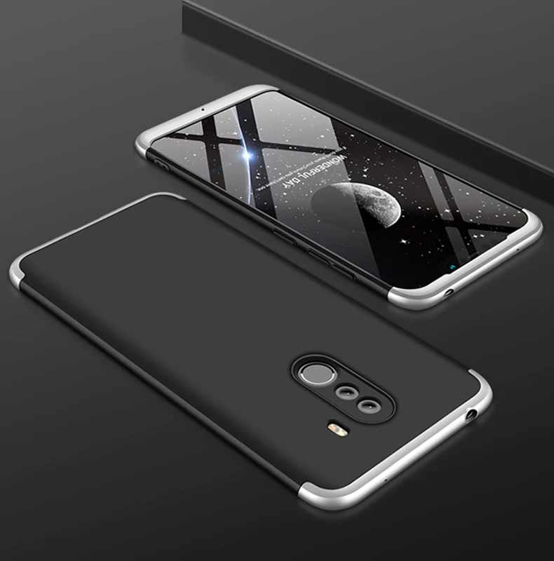 Poco f1 Case 3 в 1 чехол для xiaomi pocophone f1 телефон случае полная защита 360 ударопрочный жесткий чехол для Поко pocophone f1смартфон Pocophone крышка Fundas черный pocophone f1 смартфон