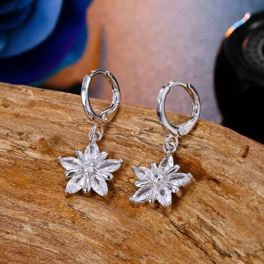 Роскошный Форме Звезды Кубический Белый Циркон Кристалл Свадебные Длинные