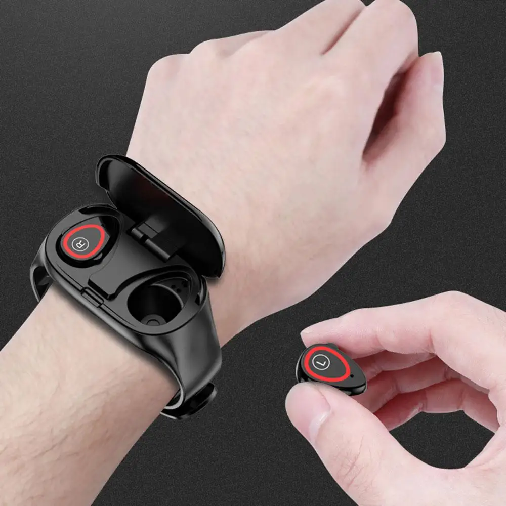 2 in 1 M1 Smart Bracelet Wireless Bluetooth 5.0 Earphone Call Band Men Heart Rate Blood Pressure Sport | Электроника